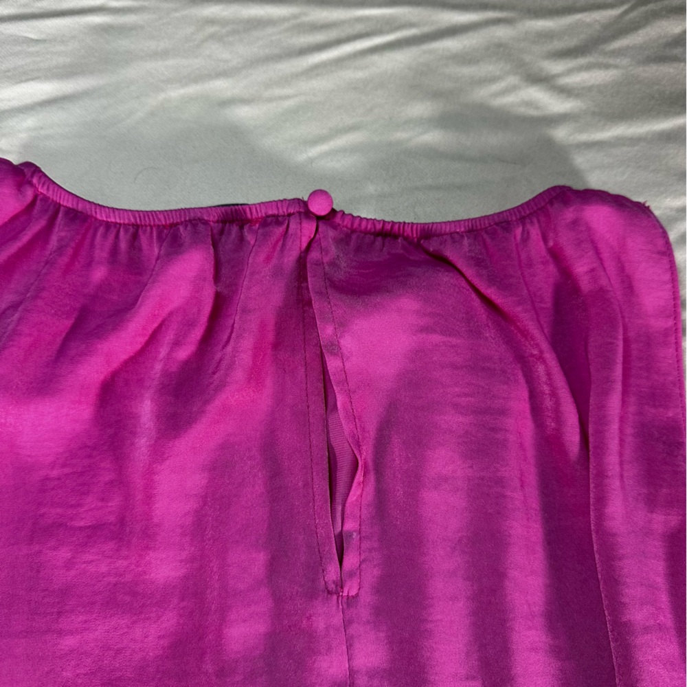 1.STATE Smocked Waist Dress Hot Pink graduation date spring balletcore summer - Picture 7 of 9